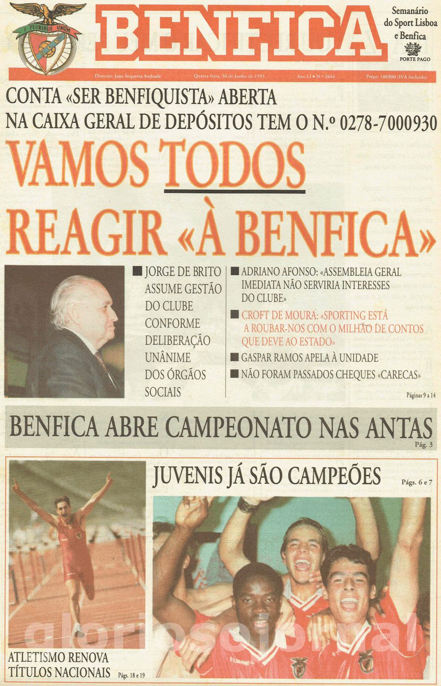 jornal o benfica 2646 1993-06-30